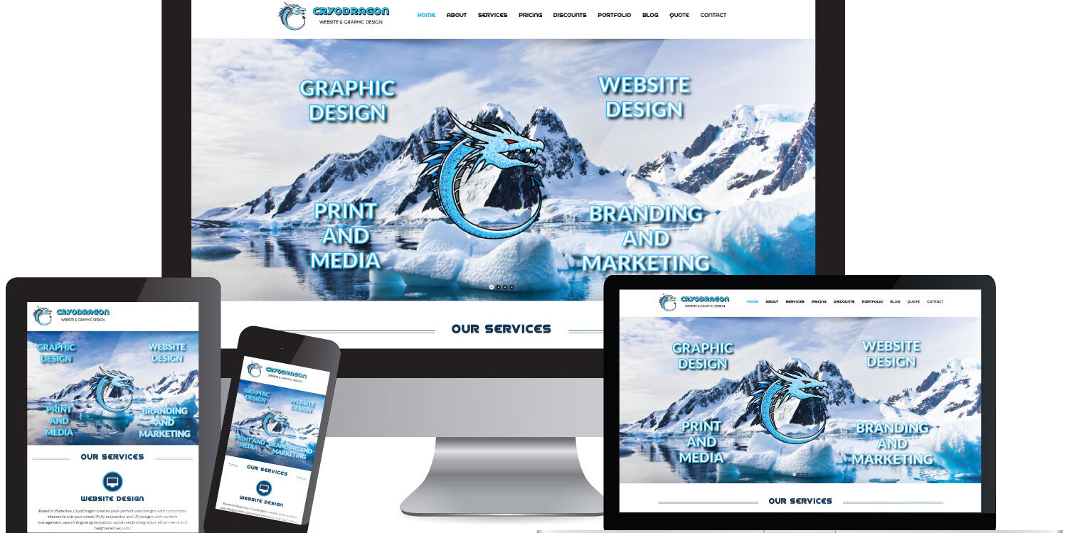 Website Design CryoDragon (Kitchener Waterloo Cambridge)