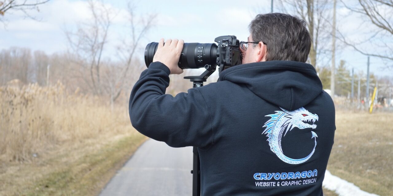 Craig Taking Photos with Nikon DSLR March 2017 at University of Waterloo