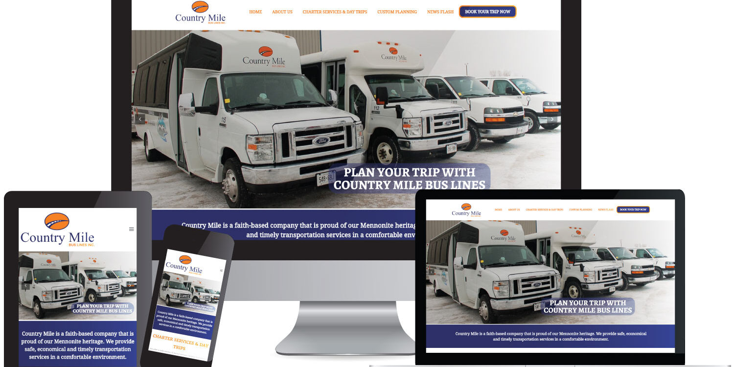 CryoDragon (Kitchener Waterloo Cambridge) Website Design Country Mile Bus Lines