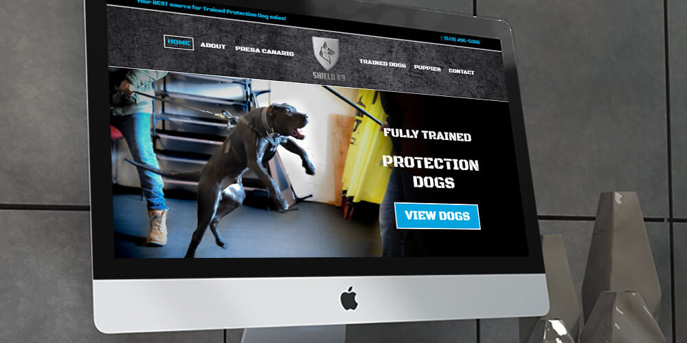 CryoDragon Website Design (Waterloo Kitchener Cambridge) Shield K9 Presa Guard Dogs